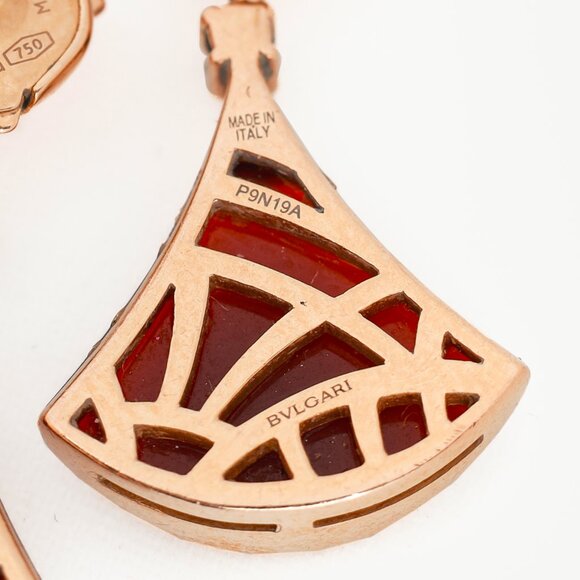 Bvlgari Divas’ Dream Red 18kt Gold Drop Earrings - Picture 3 of 4